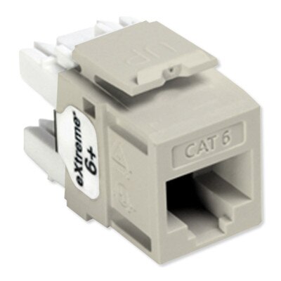 Leviton QuickPort Cat6 eXtreme Snap-In Connector, Light Almond